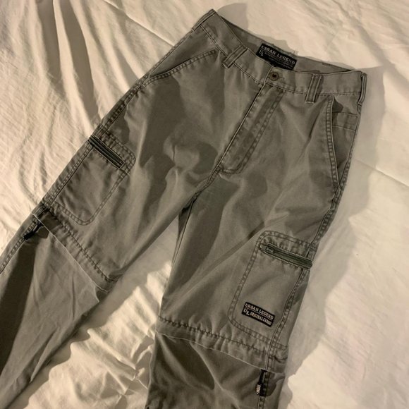 URBAN LEGEND grey high-waisted straight leg cargo pants/shorts - Picture 2 of 4